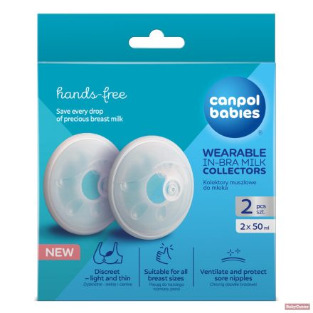 Canpol babies Viselhető tejgyűjtő kagyló 2db