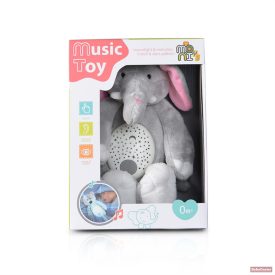   Moni Toys Lamp éjjeli lámpa elefánt plüss projector fehér