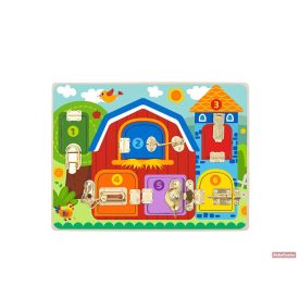 Tooky Toy Reteszes Montessori fa tábla