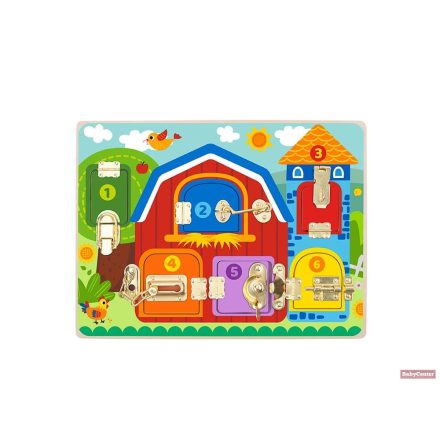 Tooky Toy Reteszes Montessori fa tábla
