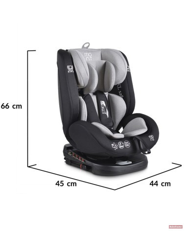 MONI SERENGETI I-SIZE 360 FORGATHATÓ AUTÓS ÜLÉS 40-150CM - SZÜRKE