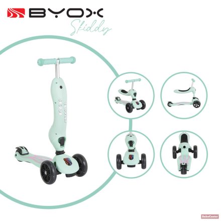 BYOX SKIDDY átalakítható-összecsukható 2in1 roller - kék/menta