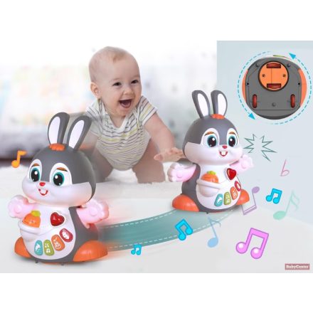 HOLA táncoló Nyuszi activity műanyag játék gombokkal 