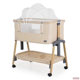   Cangaroo-Moni AMO babaöböl szúnyoghálóval, 7 poz. dönthető, kerekes+tároló /BÉZS/