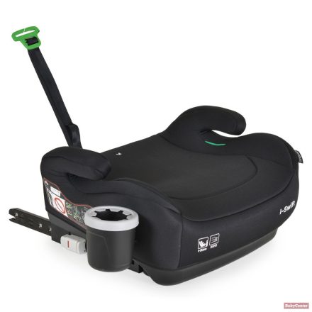 MONI I-SWIFT (I-SIZE) ISOFIX ülésmagasító pohártartóval 125–150 cm - fekete