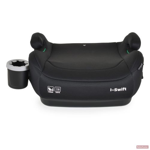 MONI I-SWIFT (I-SIZE) ISOFIX ülésmagasító pohártartóval 125–150 cm - fekete