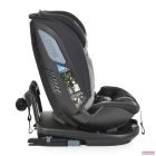 Cangaroo-Moni GRAVITY I-size autós ülés 40-150cm, SPS, forgatható talp, pamut huzat SZÜRKE