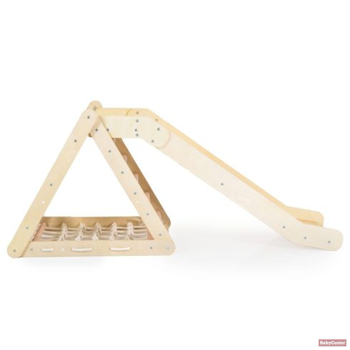 PIKLER 3in1 fa MÁSZÓKA és CSÚSZDA Montessori 155*57cm NATUR
