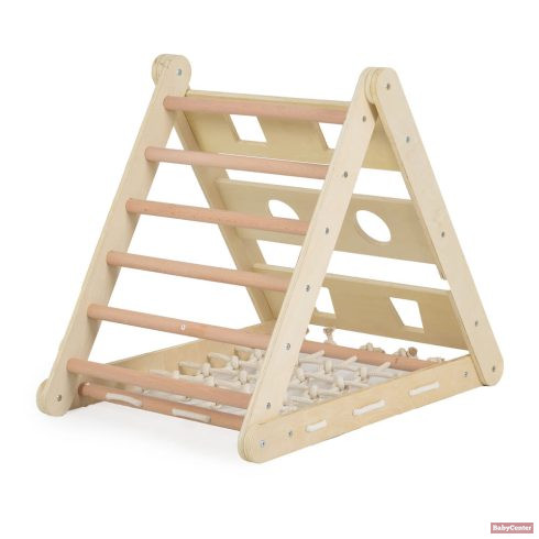 PIKLER 3in1 fa MÁSZÓKA és CSÚSZDA Montessori 155*57cm NATUR