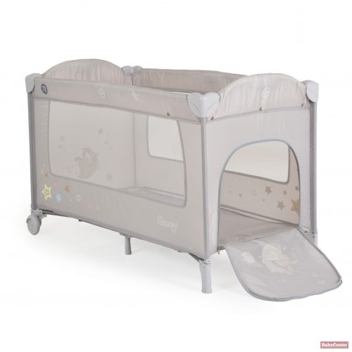 MONI Sleepy összecsukható extra utazóágy 2 szint+pelenkázó+ játék /SZÜRKE/