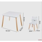 MONI fa natúr kisasztal 2 székkel - MACI és nyuszi