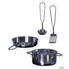 MONI Fa gyerek kiskonyha 4 db eszközzel szett - kék