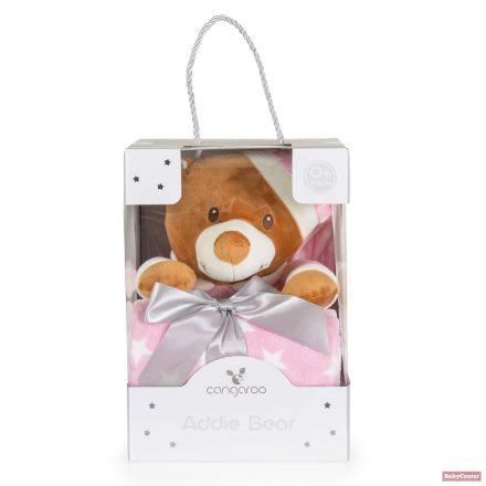 Cangaroo maci takaróval Addie bear 90x75cm PINK