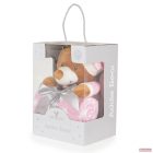 Cangaroo maci takaróval Addie bear 90x75cm PINK