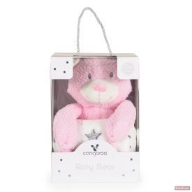 Cangaroo maci takaróval Rory bear 90x75cm PINK