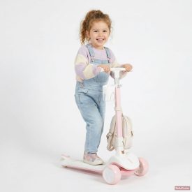   Byox AERO roller, összecsukható, 50kg-ig, 3 kerekű - fehér/RÓZSASZÍN