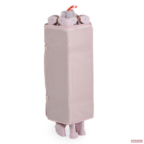 MONI UNO utazóágy egy szintes, kerekes, kibúvó résszel - PINK