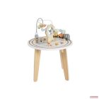 MONI készségfejlesztő fa activity vonatos asztalka - ÁLLATOS