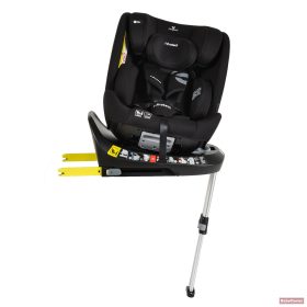   Cangaroo i-PROTECT 360° biztonsági gyermekülés támasztólábbal (40-150cm) - FEKETE