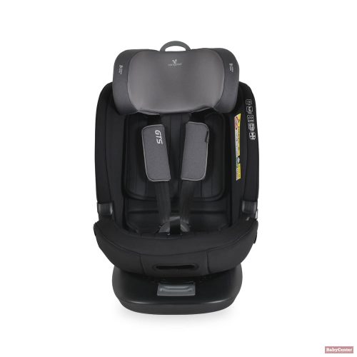 Cangaroo-MONI GTS biztonsági gyermekülés 40–150 cm SPS, 360°-ban forgatható – szürke