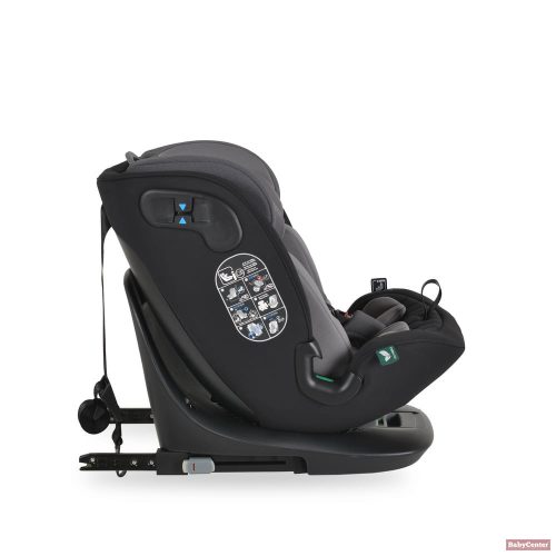 Cangaroo-MONI GTS biztonsági gyermekülés 40–150 cm SPS, 360°-ban forgatható – szürke