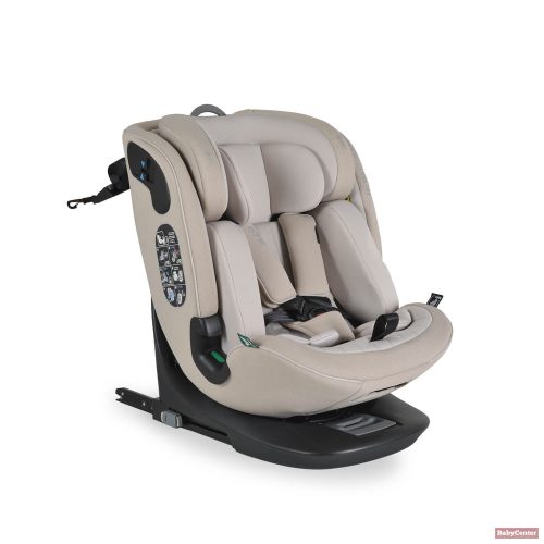 Cangaroo-MONI GTS biztonsági gyermekülés 40–150 cm SPS, 360°-ban forgatható – bézs