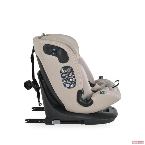 Cangaroo-MONI GTS biztonsági gyermekülés 40–150 cm SPS, 360°-ban forgatható – bézs