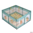 Moni GAMEZONE összecsukható járóka játszószőnyeggel, 60db labdával (120×120 cm) - menta