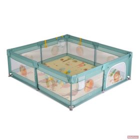   Moni GAMEZONE összecsukható járóka játszószőnyeggel, 60db labdával (150×200 cm) - menta