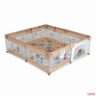 Moni GAMEZONE összecsukható járóka játszószőnyeggel, 60db labdával (180×200 cm) - bézs