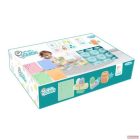 MOCHTOYS Play&Squish szenzorikus szőnyeg - tapilap+ kockák NAGY szett 24+4db PASZTELL