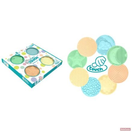 MOCHTOYS Play&Squish szenzorikus szőnyeg -kerek tapilapok 8db PASZTELL