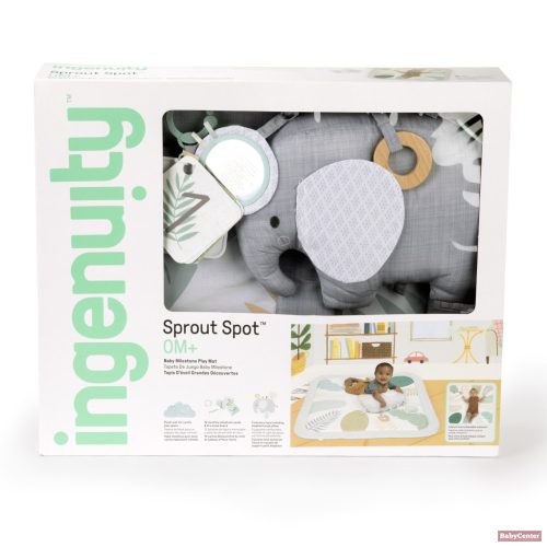 INGENUITY Játszószőnyeg párnával és mérföldkő kártyákkal Sprout Spot™ 0hó+