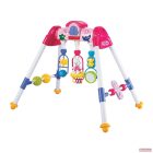 Baby Mix DeLuxe zenélő fejlesztő babatornáztató állvány - pink