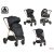 MONI-CANGAROO HYDRA 0-22KG 2IN1 BABAKOCSI - FEKETE