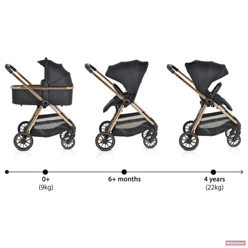 MONI-CANGAROO HYDRA 0-22KG 2IN1 BABAKOCSI - FEKETE