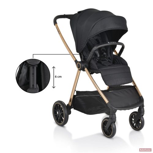 MONI-CANGAROO HYDRA 0-22KG 2IN1 BABAKOCSI - FEKETE