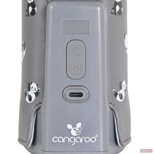 Cangaroo CALIENTE cumisüveg melegen tartó, hordozható, USB-C töltővel NAGY - SZÜRKE