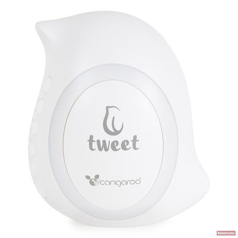 Cangaroo TWEET babakocsi-ringató fehér zaj,fény,nyugtató hangok,bluetooth – fehér, madárka alakú