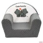 New Baby Gyermek fotel - maci szürke