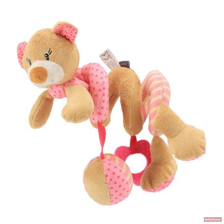 Baby Mix Spirálos plüss játék - rózsa maci
