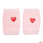 Gyermek térdvédő csúszásgátlóval - I Love Mum and Dad rózsaszín