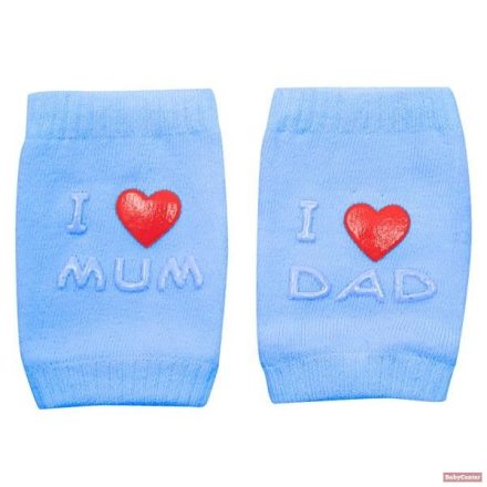 Gyermek térdvédő csúszásgátlóval - I Love Mum and Dad kék