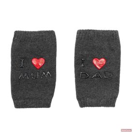   Gyermek térdvédő csúszásgátlóval - I Love Mum and Dad grafit