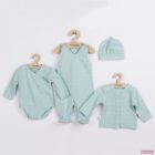 New Baby  "I AM" 4-részes baba együttes újszülötteknek - kék