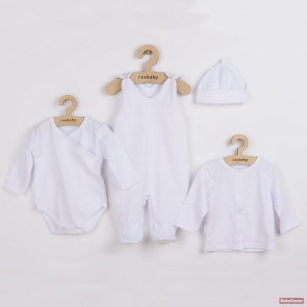 New Baby  "I AM" 4-részes baba együttes újszülötteknek - fehér