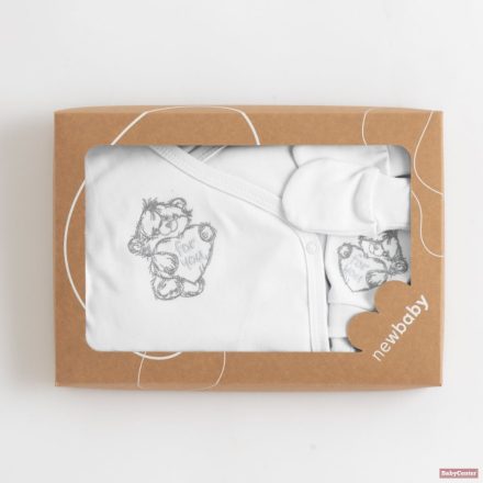 New Baby "Classic" 5-részes baba együttes újszülötteknek - fehér (méret:56)