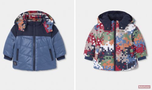 Boboli prémium kifordíthatós téli kabát /kék-mintás/