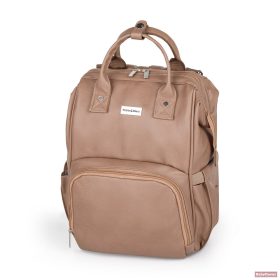   PETITE&MARS Pelenkázó táska bőr hátizsák babakocsihoz Jasper Camel Beige