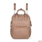 PETITE&MARS Pelenkázó táska bőr hátizsák babakocsihoz Jasper Camel Beige